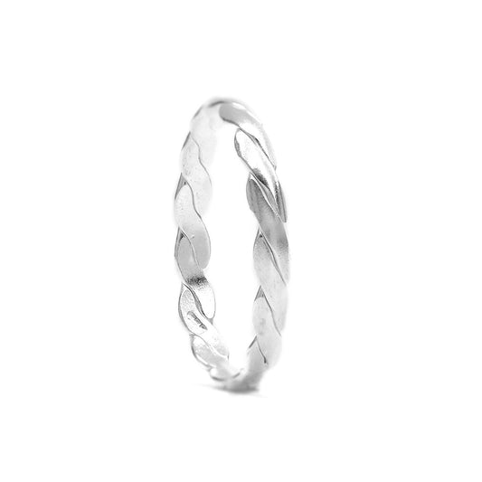 925 Sterling Silver Weave Design Ring