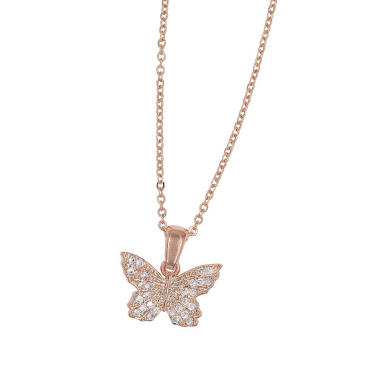 Butterfly Cubic Zirconia Pendant Necklace