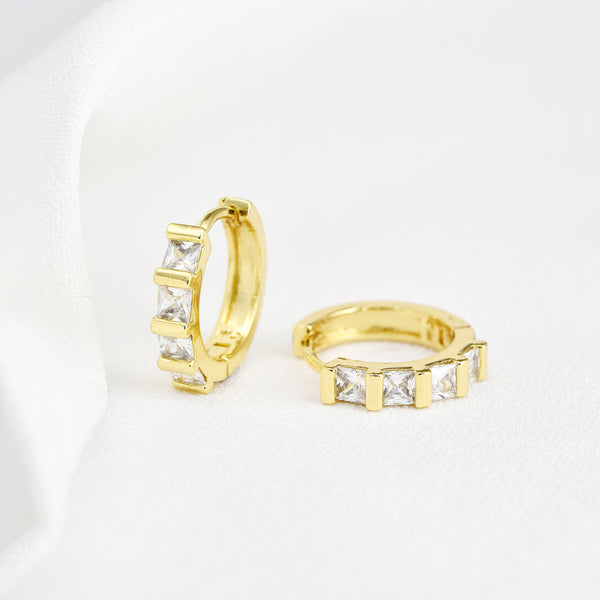 Premium 17mm Crystal Hoop Earrings