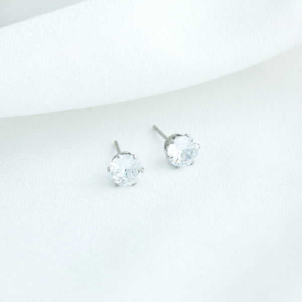 Stainless Steel Cubic Zirconia Stud Earring