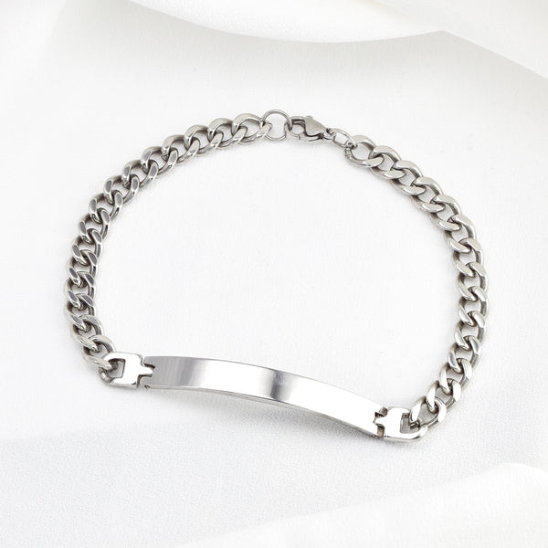 Stainless Steel Curb ID Bracelet