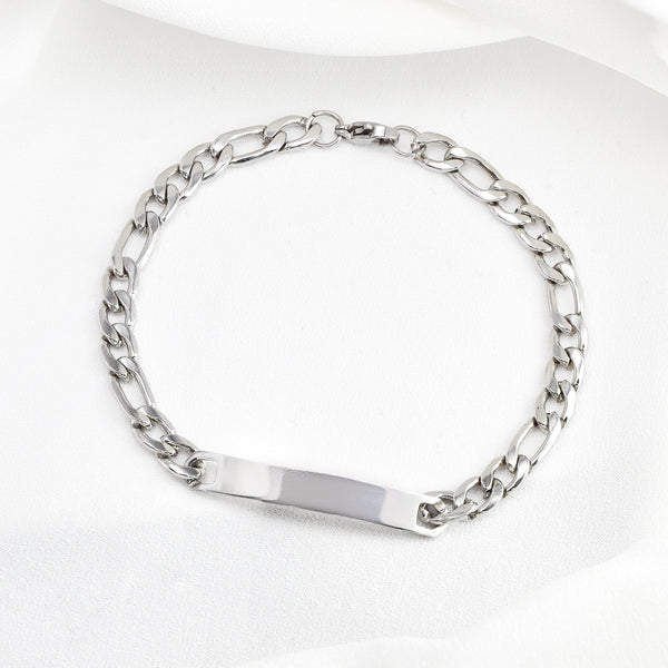 Stainless Steel Figaro ID Bracelet
