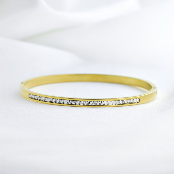Stainless Steel Cubic zirconia Bangle