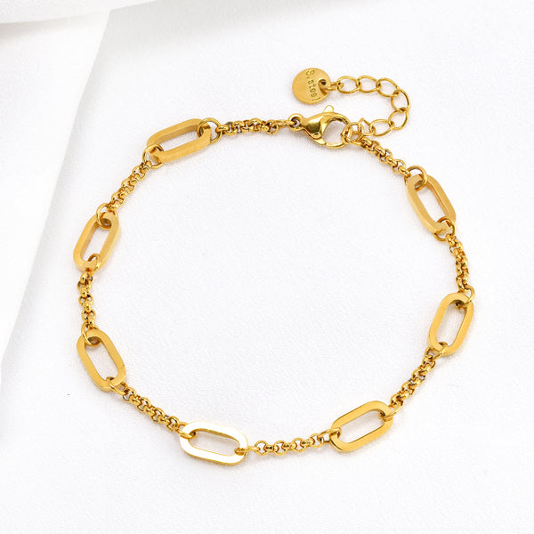 Waterproof Stainless Steel Oval Link Bracelet