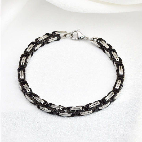 Stainless Steel Byzantine Link Bracelet
