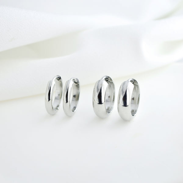 Stainless Steel 16mm & 17mm Hoop Earrings