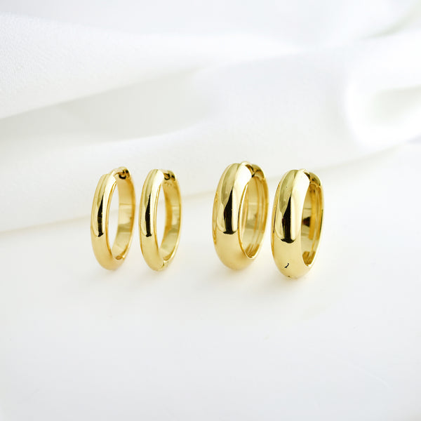 Stainless Steel 17mm & 19mm Hoop Earrings