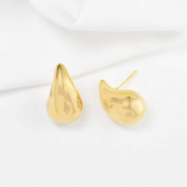 Waterproof Stainless Steel Teardrop Stud Earrings