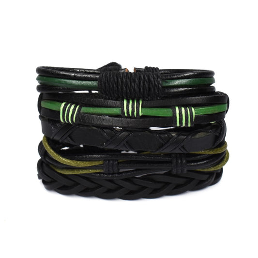 Multi-Faux Black Bracelets
